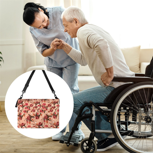 Polyester Cloth Printed Wheelchair Bag Electric Walker Accessory 2