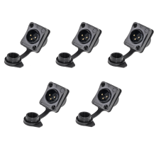 Suporte de 3 polos à prova d'água para microfone macho e fêmea, plugue de áudio XLR, rosca balanceada, suporte de cabeça XLR, D