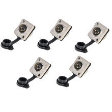 Suporte de 3 pólos à prova d'água para microfone macho e fêmea, plugue de áudio XLR, rosca balanceada, suporte de cabeça XLR, B