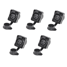 Suporte de 3 polos à prova d'água para microfone macho e fêmea, plugue de áudio XLR, rosca balanceada, suporte de cabeça XLR, C