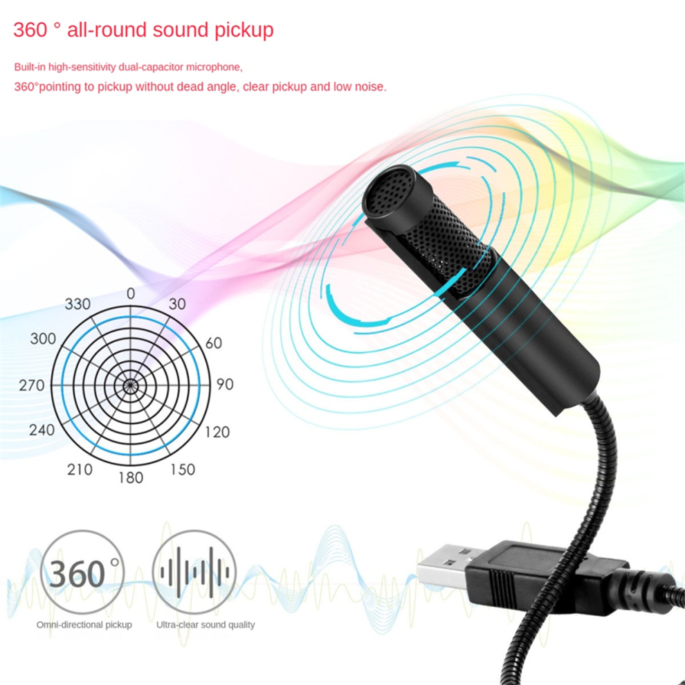 Mini Usb Condenser Microphone, Recording Wired Microphone For Singing, Voice Chat, Webcast, Online Teaching 4852715969075