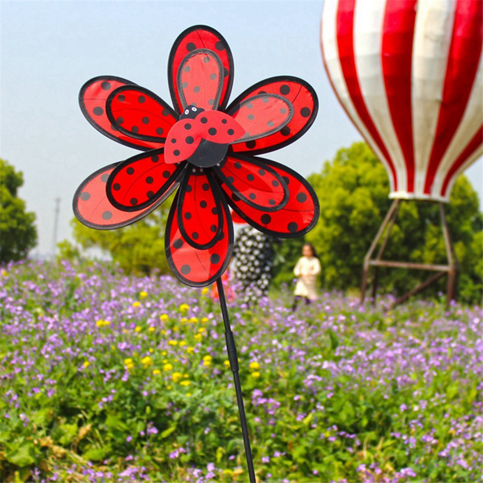 Torribaly Wind Spinners Kids,Pinwheels Eye Catching Colorful Double Layer Windmill Pinwheels With Stakes C