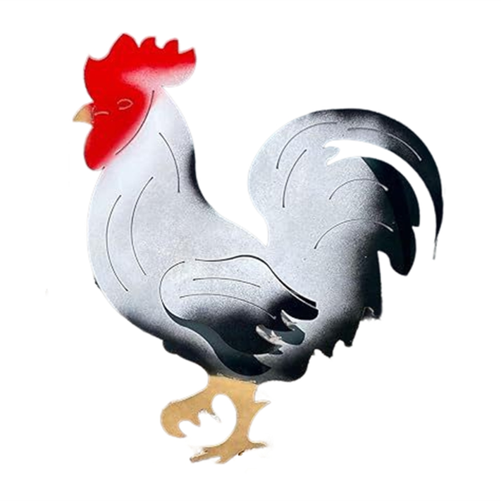 Metalen Hanenhekken Voor Buiten En Kleurrijke Decoratie In Vintage Stijl-image