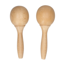Maraca de faia, instrumento de percussão Par de maracas de madeira para musical 1