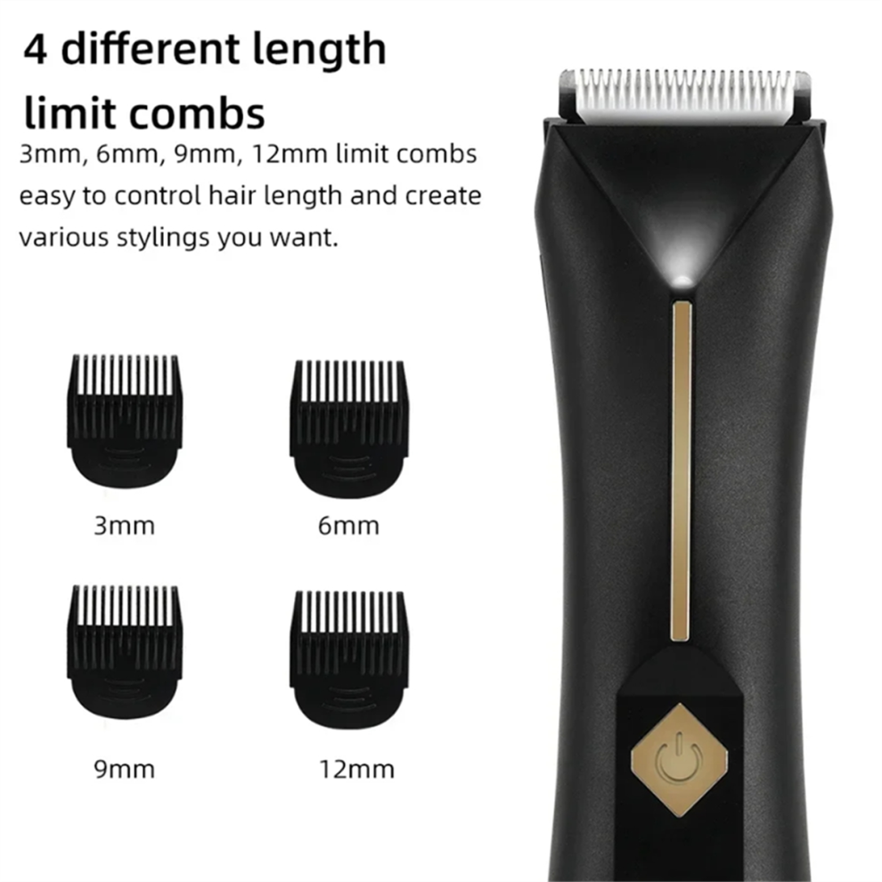 Torribaly New Men And Women Groin Body Trimmer Electric Beard Bikini Hair Washable Pubic Shaver Epilator
