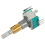 3 STÜCKE EC11EBB24C03 Dual Encoder mit Schalter 30 Positionierung Nummer 15 Pulse Punkt Griff 25mm 6