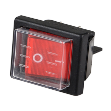 Interrupteur à bascule étanche SPST 4 broches 36 x 29 mm pour aspirateur industriel avec couvercle