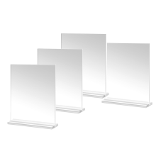 Acrylic Picture Frame 4x6 Inches, 4 Pack Plastic Frames Holder Standing,Double Sided Desktop Display
