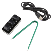 3 Keys Custom Mini Keyboard Copy Paste Cut Select All Enter Ctrl C V for Programmer Audio Game Shortcut Black
