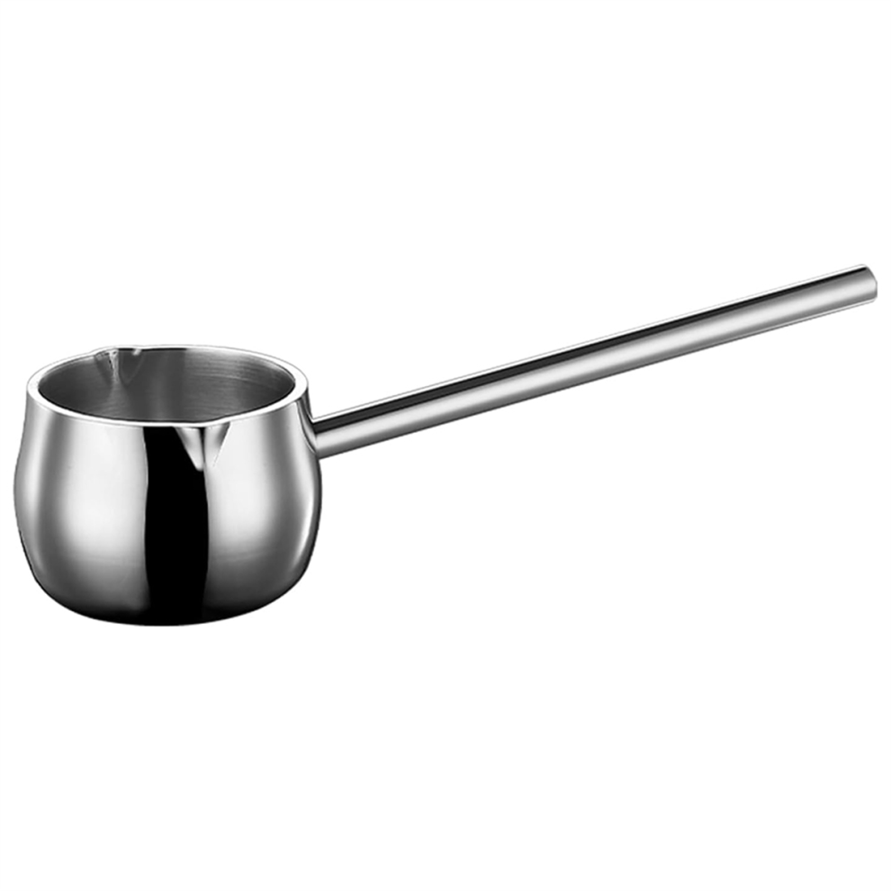 Mini Butter Warmer with Long Handle Induction Milk Pot Small Saucepan SUS316 Tri-Ply Stainless Steel (300ml)-image-OPC-PGYQS77-NEW