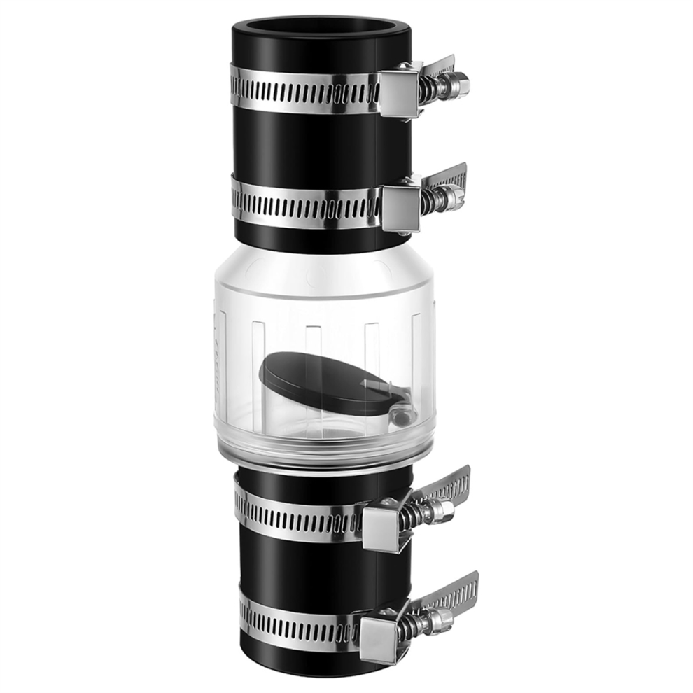 1-1/2Inch Cv-150 Sump Pump Check Valve, Spring Loaded Flapper For Backflow Prevention, Silent Valve With Clamps 4852715943211