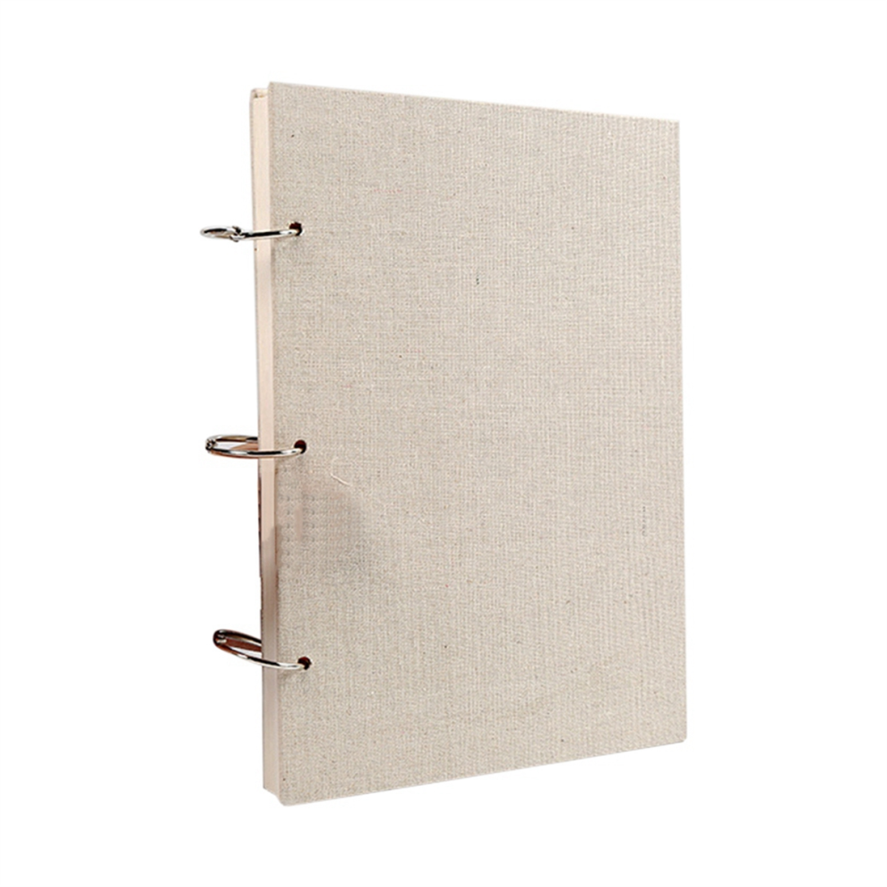 Photos - Notebook Retro Spiral Sketchbook Linen Hardcover 120 Pages 160GSM Thick Refillable Loose Leaf  Hardcover(16K)