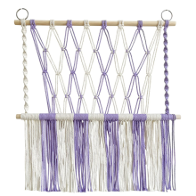 Stuffed Hammock Tapestry Space Saving Boho Macrame Wall Hanging Handwoven Plush Toys Holder Net for Play Room Decor,B
