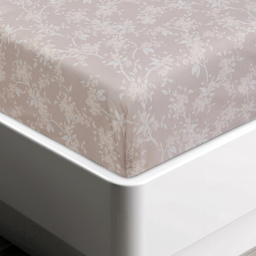 (Double) Luxury Soft Reversible Elegant Blooms Complete Bedding Set - Blush 2