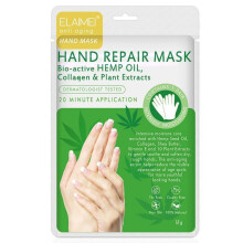 Elaimei Anti-Ageing Bio-Active Hemp Oil Hand & Nail Repair Mask – Moisturising Gloves with Collagen, Shea Butter & Vitamin E