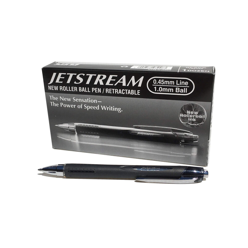 Uni-Ball SXN-210 Jetstream RT Retractable Rollerball Pen Black Ink - Pack of 12