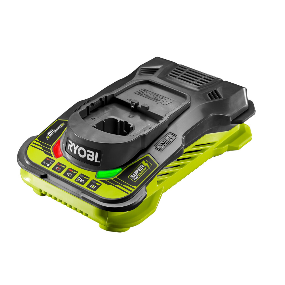 Ryobi RC18150 18V ONE+ Cordless 5.0A Battery Charger, Hyper Green/Grey