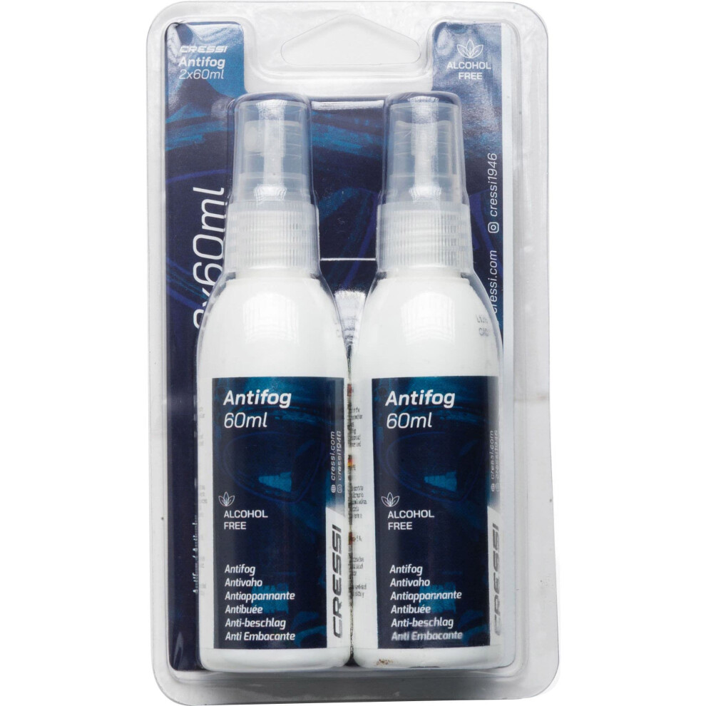 Cressi Premium Anti Fog for Diving Masks/Swim Goggles, 2 x 60ml