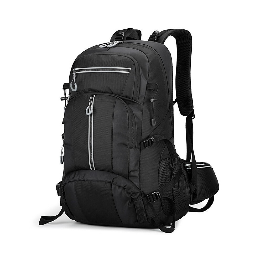 (Black)Sac à dos randonnée 50l tissu Oxford sac à dos durable pour aventures unisexes en plein air