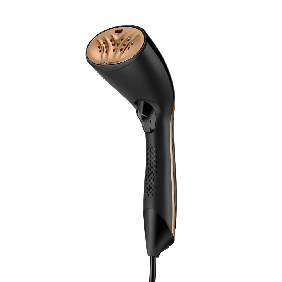 Philips Steam&Go Plus Handheld Clothes Steamer, Vertical and Horizontal Garment Steamer, No Ironing Board Needed, 0.07 Litre, 1300 W, Black/Copper,