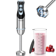 FRESKO Stainless Steel Hand Blender, 1200W Electric Stick Blender with 12 Speed and Turbo Mode, Heavy Duty Copper Motor Immersion Blender,700ml Beaker