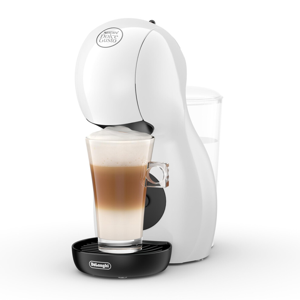 NESCAFE? DOLCE GUSTO De'Longhi Piccolo XS Pod Capsule Coffee Machine, Espresso, Cappuccino and more, EDG210.WB, 0.8 litres, White and Black