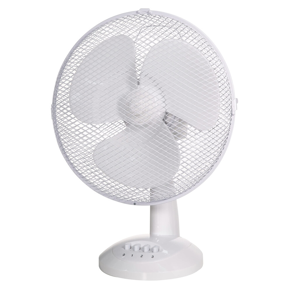 Russell Hobbs 12" Inch, Lightweight, Portable Desk Fan, 3 Speeds, Wide-Angled Oscillation, Powerful Airflow, Quiet Operation, Perfect for Bedroom or
