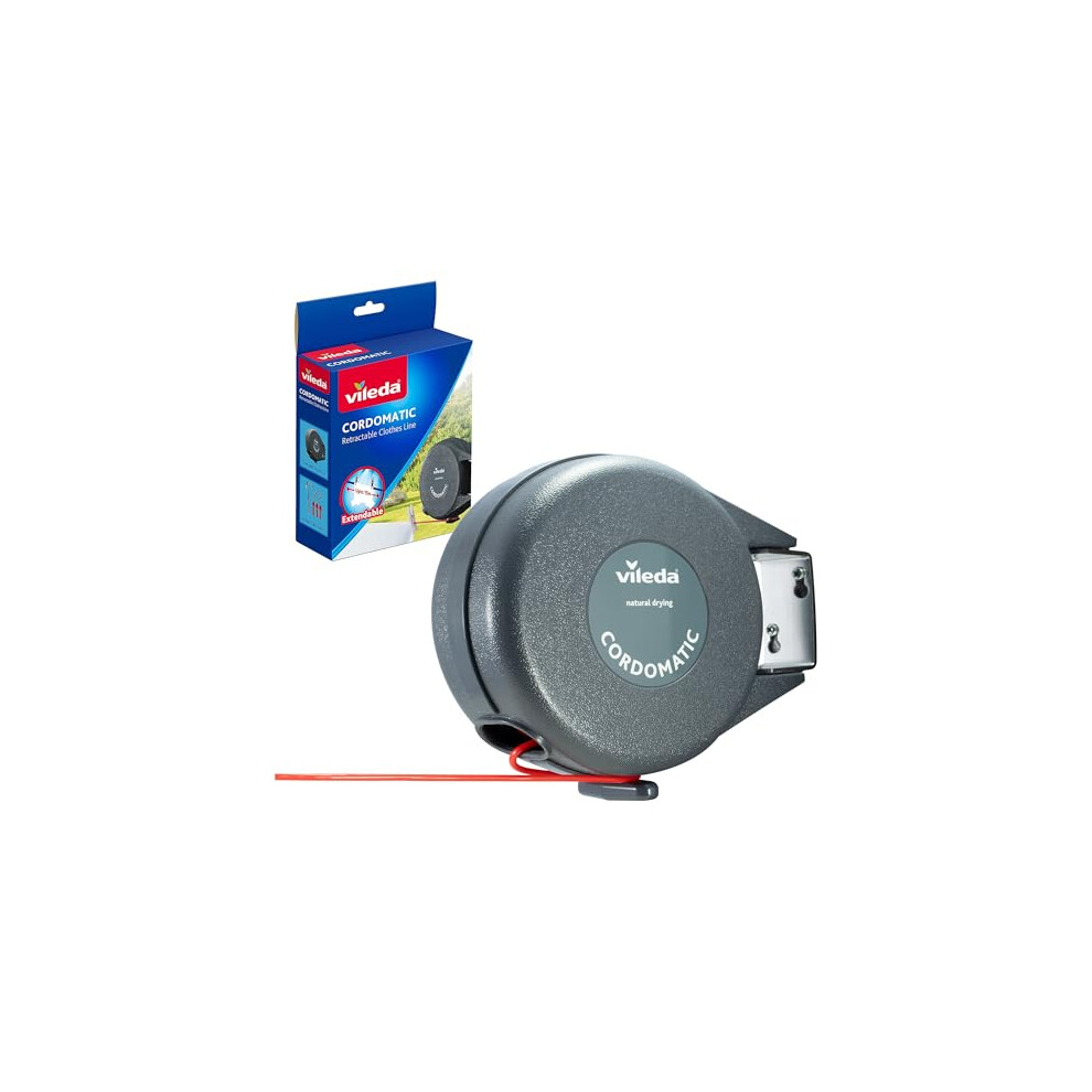 Vileda Cordomatic Retractable Washing Line with 15m Outdoor Clothes Line