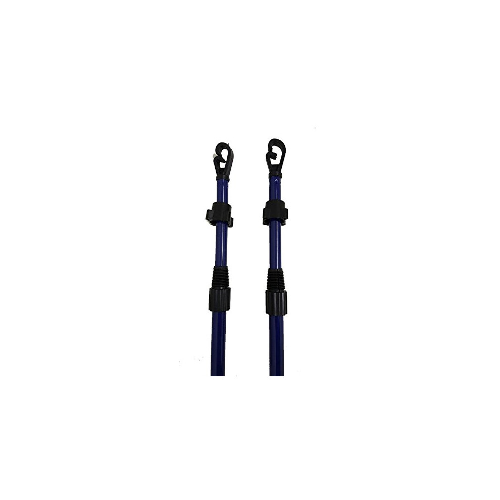 Kingfisher 2.4M Metal Heavy Duty Washing Line Prop Telescopic Home Garden Pole Clothing Laundry Support (2)