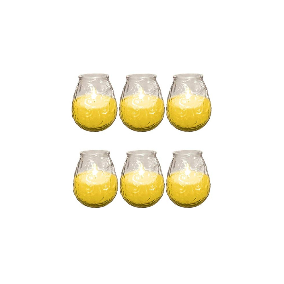 6 x Prices Outdoor Citronella Candle in Glass Jar Fly Insect Repeller Repellent (6 Pack)