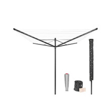 Brabantia - Lift-O-Matic - 50 Metres of Clothes Line - Adjustable in Height - UV-Resistant & Non-Slip Lining - Umbrella System - with Ground Spike 45