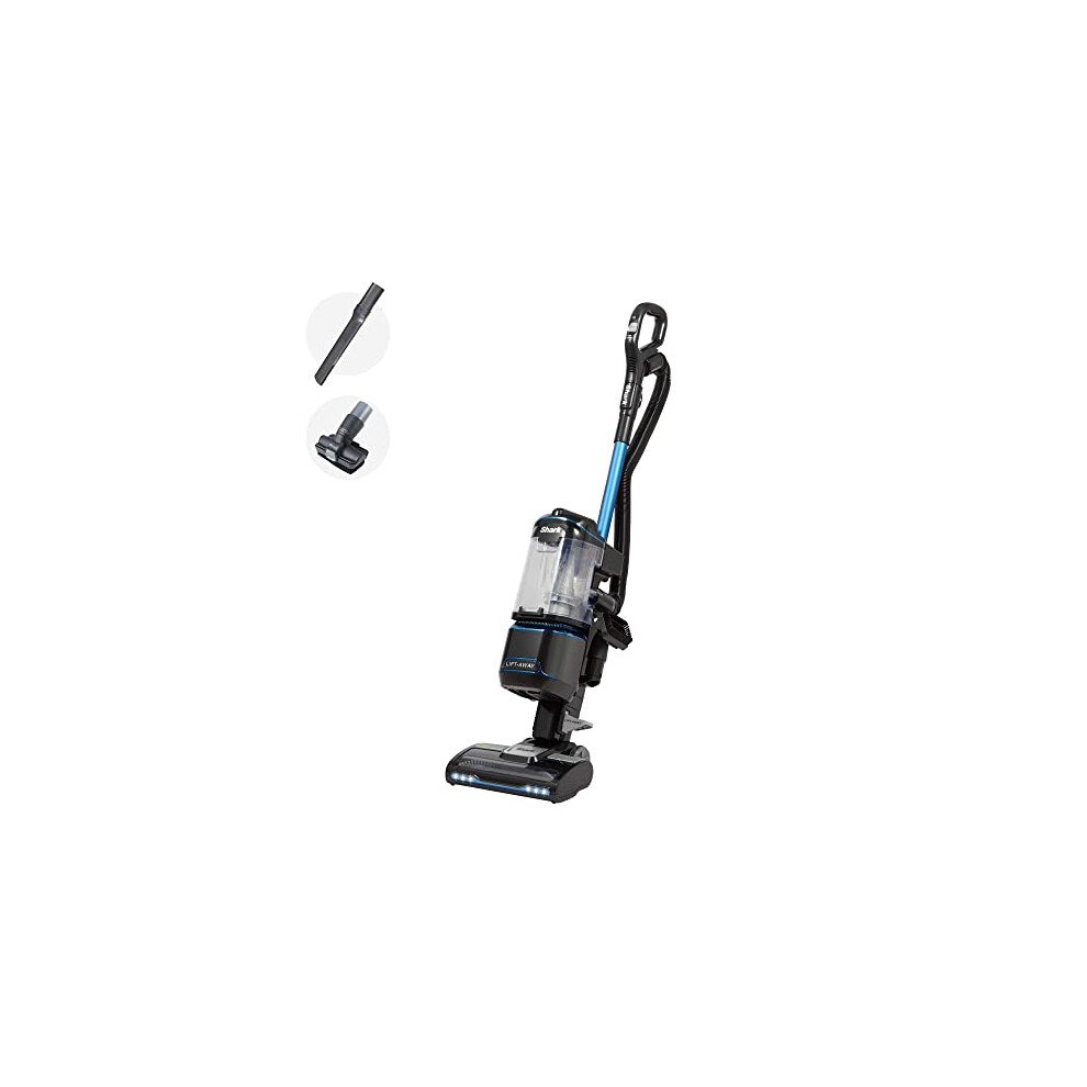 Shark Corded Upright Vacuum Cleaner 1.1L with Lift-Away Technology, LED Headlights, Anti-Allergen, 8m Cord, 750W, Crevice & Multi-Surface Tools, Blue/