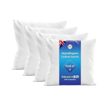 Rohi Set of 4 Hypoallergenic Cushion pads 70cm x 70cm - White polyster square Cushions - Standard stuffer pack of Cushion inserts 70cm x 70cm (Pack of