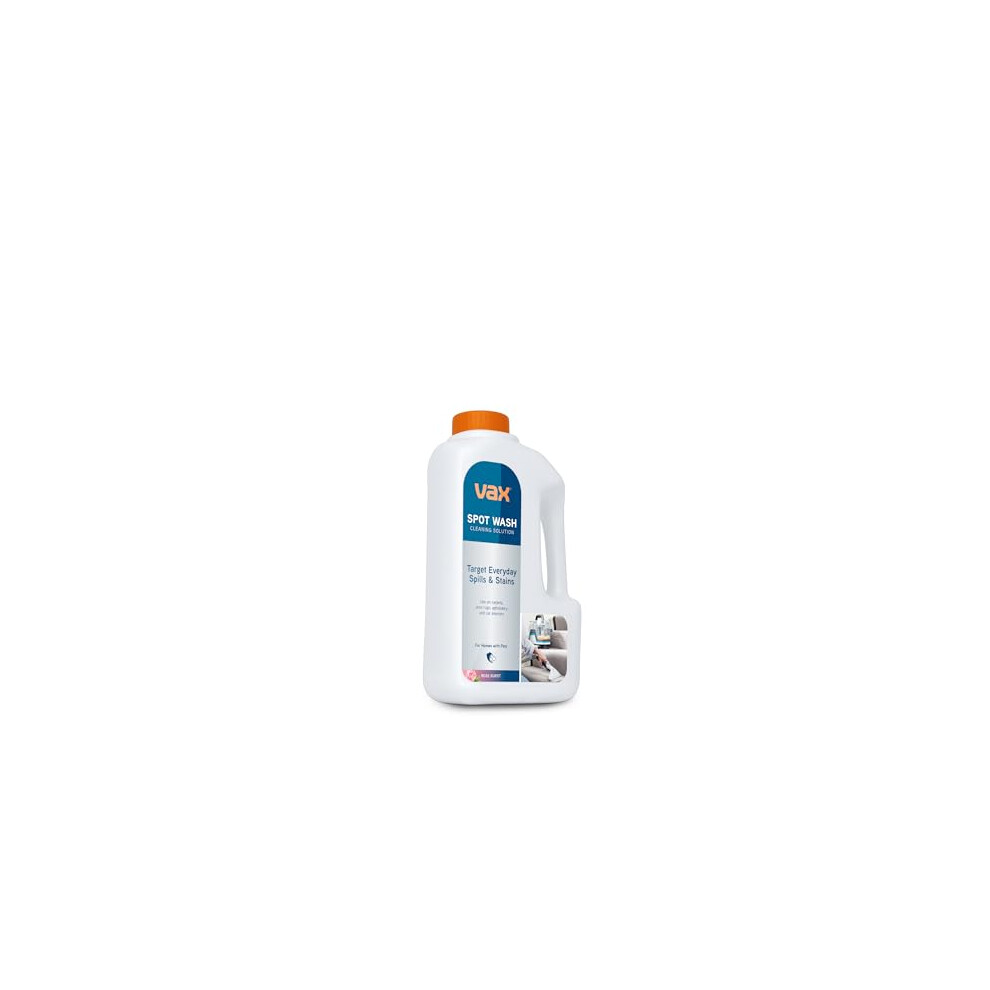 Vax SpotWash 1L Spot Cleaning Solution, Upholstery Carpet Stain Remover Shampoo, Rose Burst Scent, Neutralises Odours, 1-9-143091, White