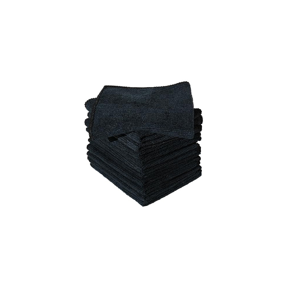 Furniture Clinic Pack Of 10 Microfibre Cloths – Lint Free - Black Cleaning Cloths - Reusable And Washable