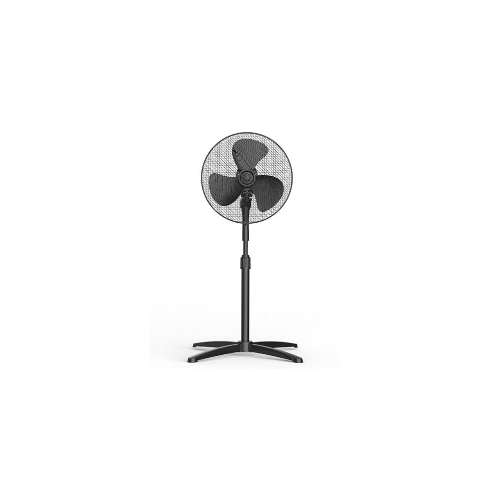 Midea MPF25MBUK 40W Pedestal Fan, 3 Speed Settings, 90 Oscillation, Adjustable Height Stand Fan, Powerful Airflow and Quiet Operation, Ideal For Home-image-OPC-PGYRRXM-NEW