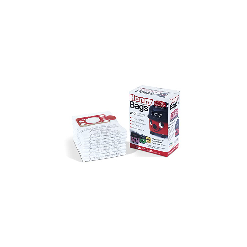 Avern GENUINE ONLY Numatic Henry Hetty NVM-1CH HepaFlo Vacuum Cleaner Dust Bags Pack Of 10-604015 907075