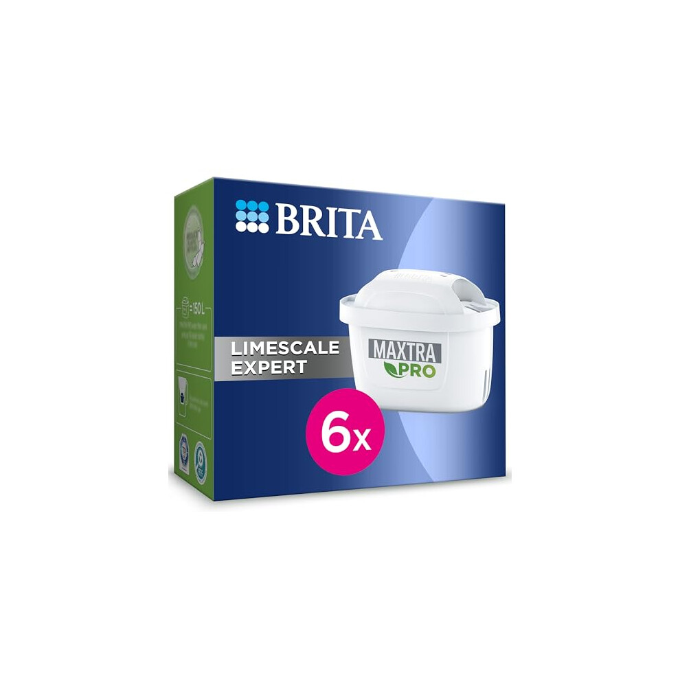 BRITA MAXTRA PRO Limescale Expert Water Filter Cartridge 6 Pack (New) - Original BRITA Refill for Ultimate Appliance Protection, reducing impurities,