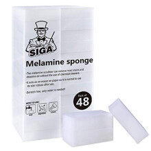 MR.SIGA Multi-Functional Eraser Sponge, Magic Cleaning Pads for Kitchen Household Cleaning, 48 Count, Size 3.1" x 2" x 1"
