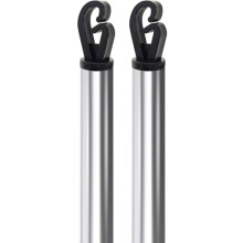 2 x 2.4 M Washing Line Pole Telescopic, Heavy Duty Stainless Steel Washing Line Prop, Clothes Props for Washing Line Outside, Home Garden Clothes Line
