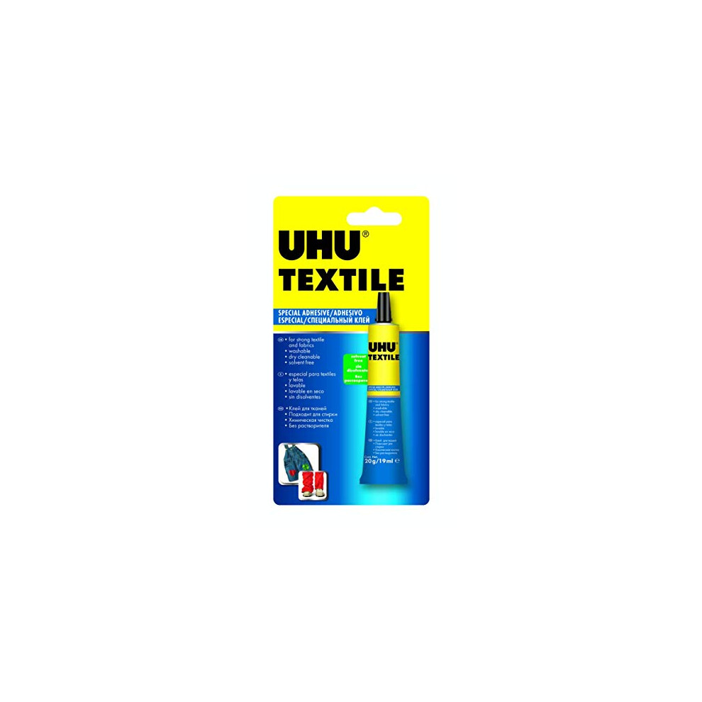 Uhu Unisex Textile Solvent Free Fabric Glue 19Ml