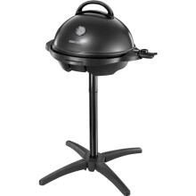 George Foreman Indoor Outdoor BBQ Electric Grill [1500cm2 cooking surface, Variable temperature control & viewing gauge, Use with or without stand, Ea