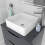 NES Home Nes Home 360mm Fluted Square Countertop Sink Gloss White 1