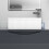 NES Home Nes Home 360mm Fluted Square Countertop Sink Gloss White 3
