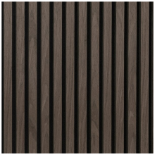 (Panel Dark Oak 2400x600mm, 2) Acoustic 3D Timber Oak Slatted Wall Panel - 2400x600 - Natural Decor