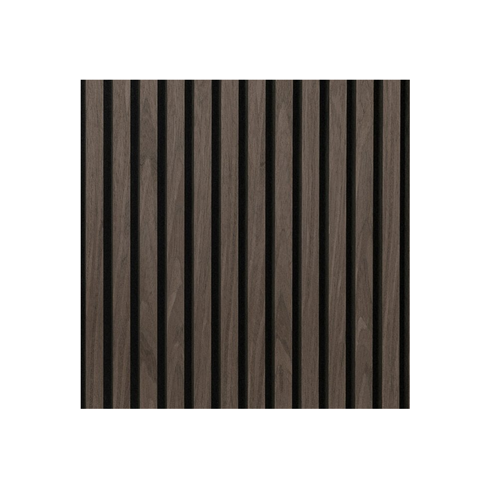 (Panel Dark Oak 2400X600mm, 2) Acoustic 3D Timber Oak Slatted Wall Panel - 2400X600 - Natural Decor 5060725141964