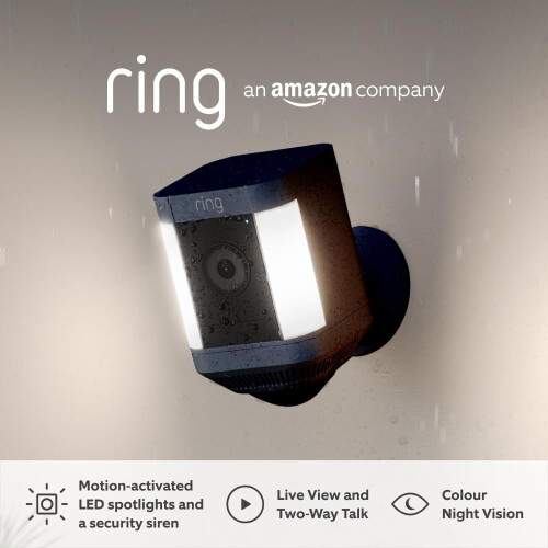 Ring Ring Spotlight Cam Plus Battery Full HD Smart Home Security Camera Black - 2 Pack 2