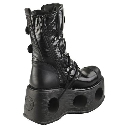 New Rock (37) New Rock Unisex Patent Spring Neptuno Plattformstiefel Schwarz 1