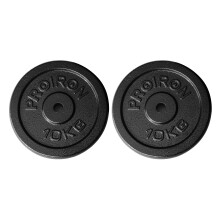 PROIRON Cast Iron Weight Plates 1 Inch Barbell Plates 1.25kg, 2.5kg, 5kg, 10kg Discs in Pair for Lifting and Strength Training, Weights Plates Set for