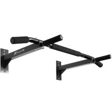 ProsourceFit Wall-Mounted Pull-Up/Chin-Up Bar, Heavy Duty 300 lb. Capacity, Black